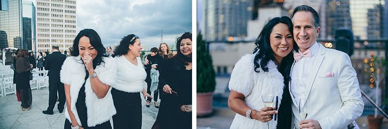 LA rooftop lesbian wedding