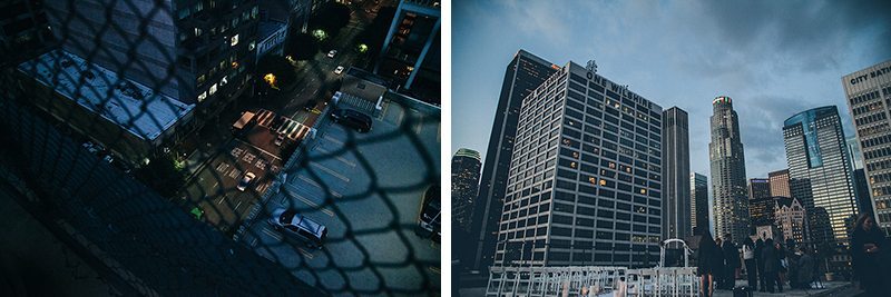 LA rooftop lesbian wedding