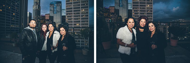 LA rooftop lesbian wedding