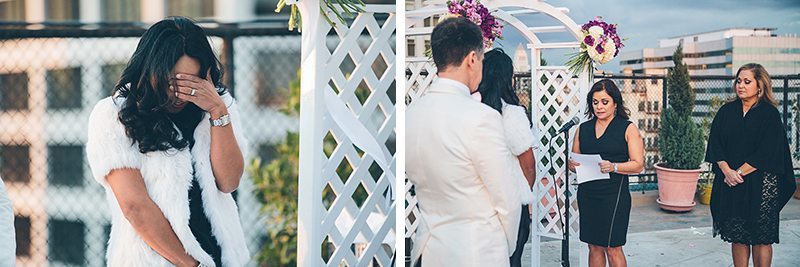 LA rooftop lesbian wedding