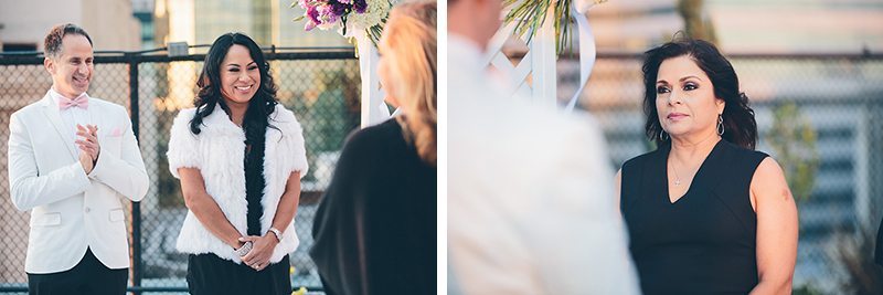 LA rooftop lesbian wedding