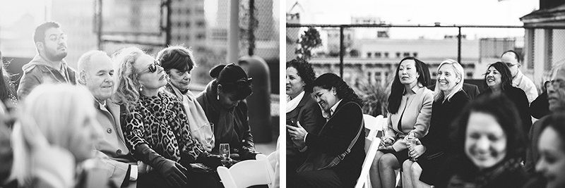 LA rooftop lesbian wedding