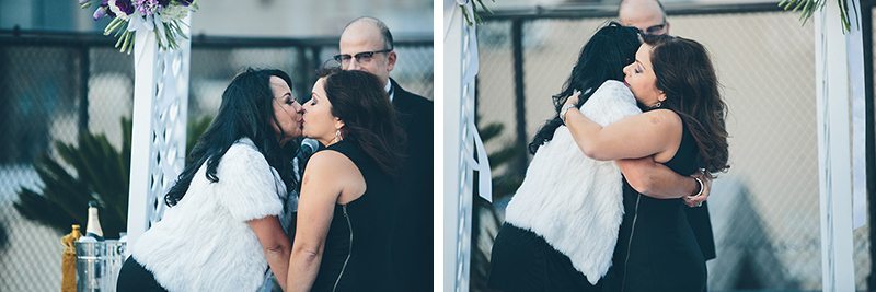 LA rooftop lesbian wedding