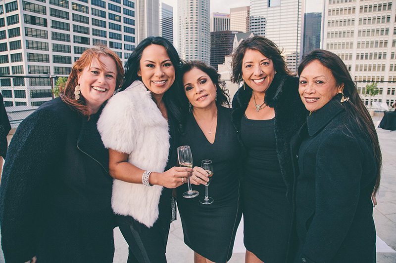 LA rooftop lesbian wedding