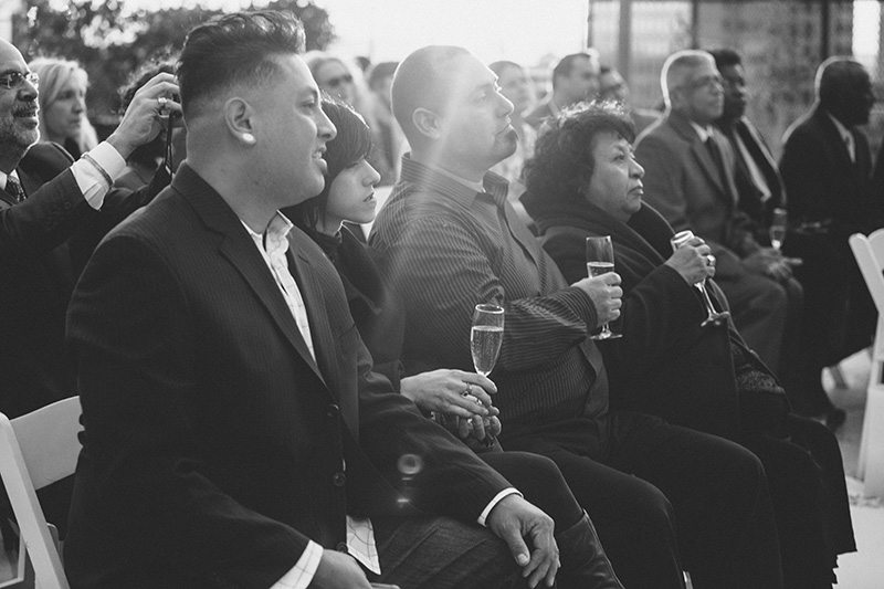 LA rooftop lesbian wedding