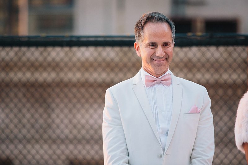 LA rooftop lesbian wedding