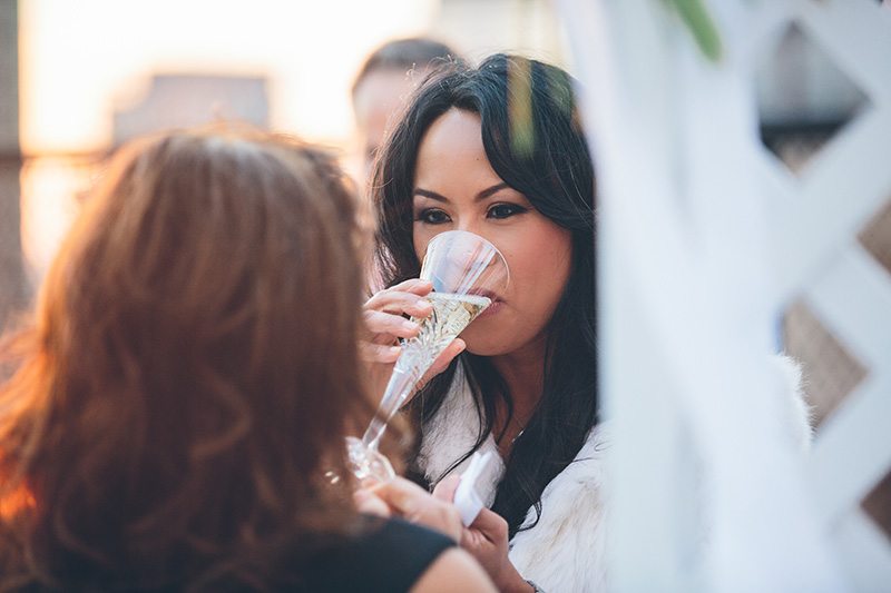 LA rooftop lesbian wedding