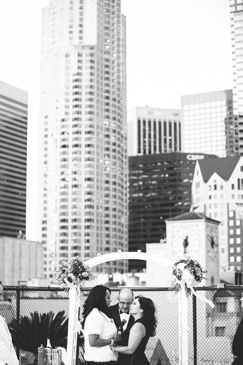 LA Rooftop Lesbian Wedding