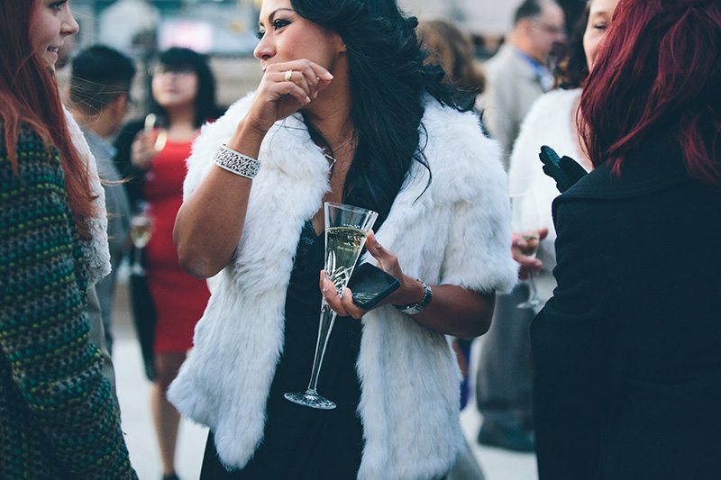 LA rooftop lesbian wedding