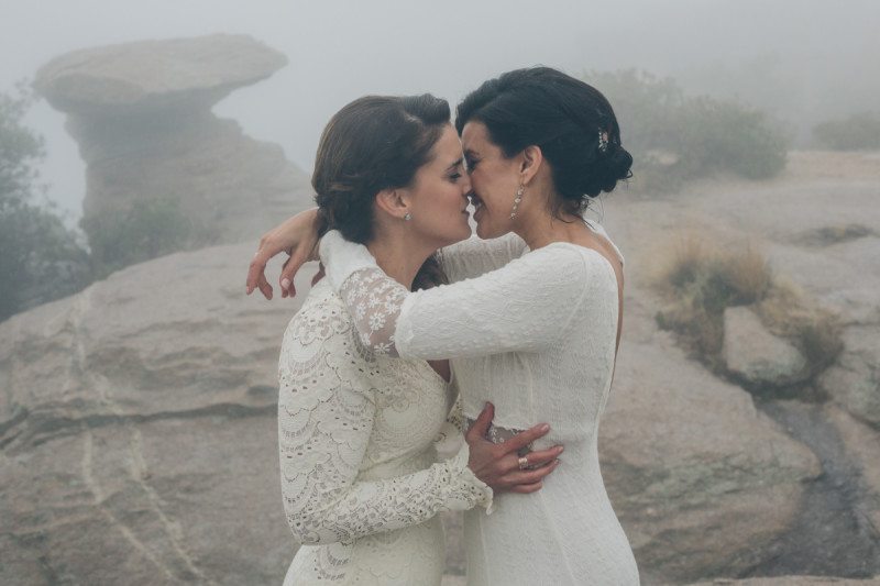 mountaintop lesbian wedding