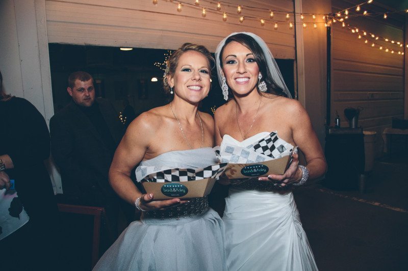 Red Roadhouse Lesbian Wedding