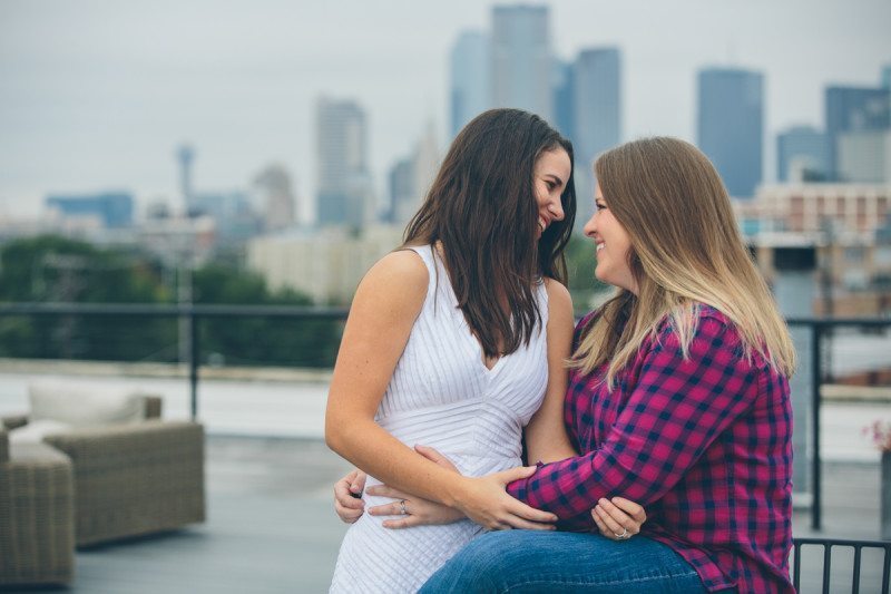 DEEP ELLUM LESBIAN ENGAGEMENT PHOTOS