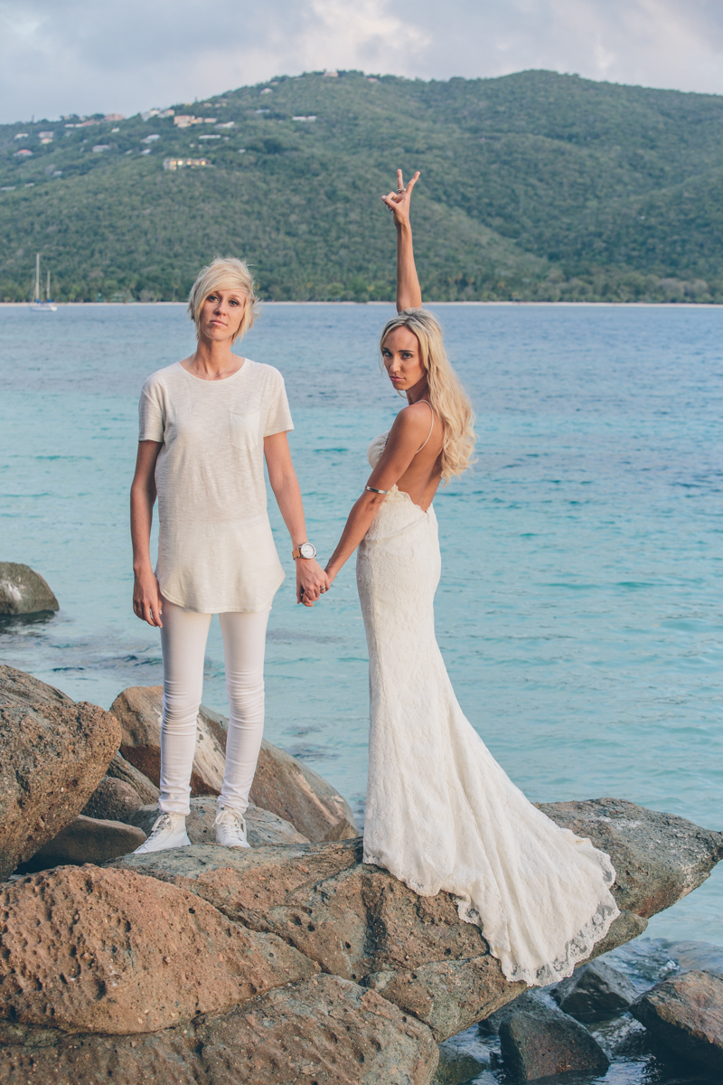 CASSIE AND KAYLA VIRGIN ISLANDS LESBIAN WEDDING