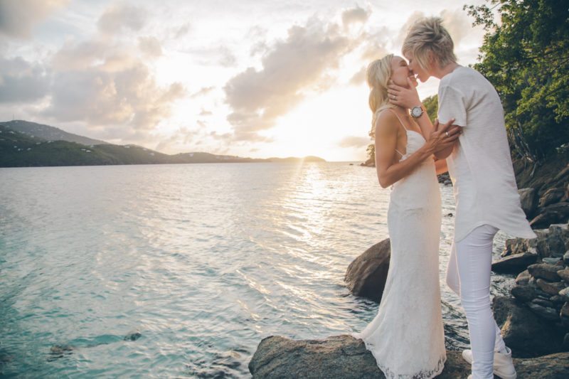 CASSIE AND KAYLA VIRGIN ISLANDS LESBIAN WEDDING