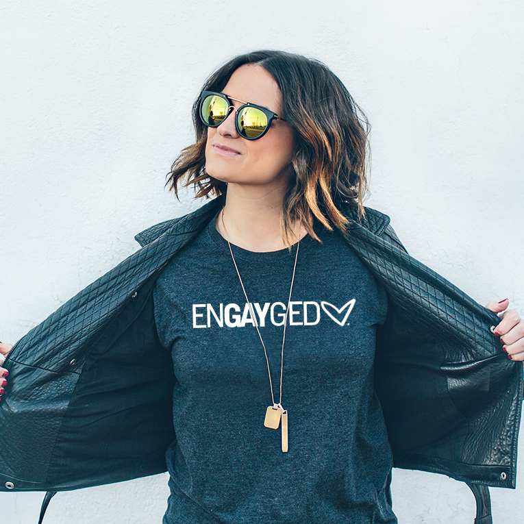 engayged tshirt steph grant lesbian wedding