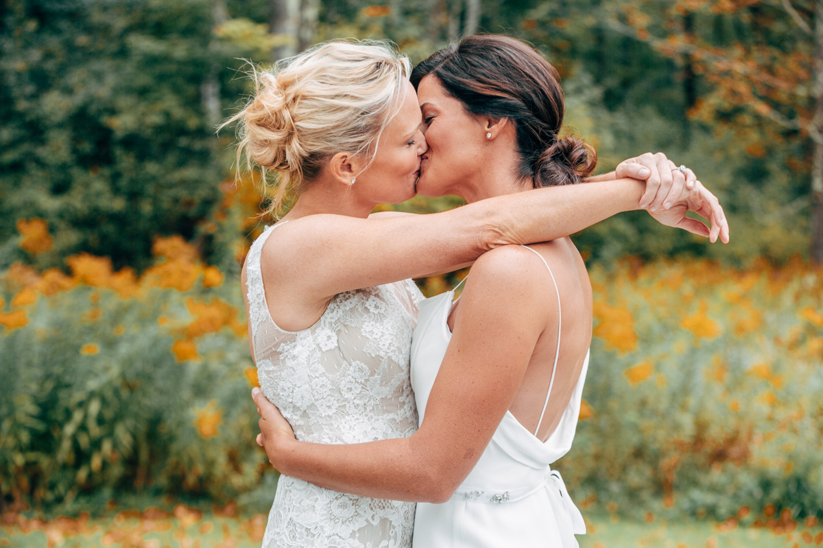 Fall Berkshires Lesbian Wedding Katie Brenny