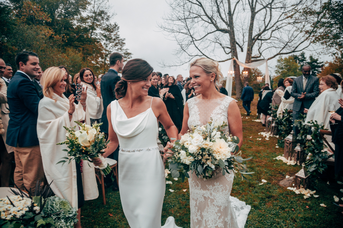 Fall Berkshires Lesbian Wedding Katie Brenny