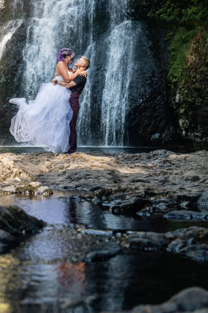 PORTLAND OR QUEER WATERFALL PROPOSAL by Steph Grant Photography 