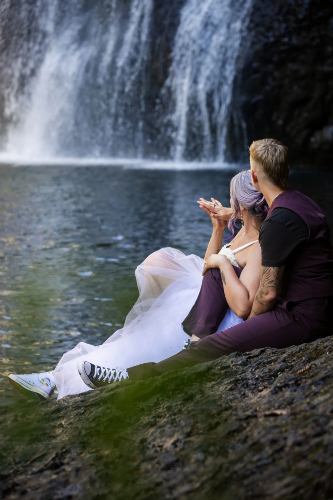 PORTLAND OR QUEER WATERFALL PROPOSAL by Steph Grant Photography